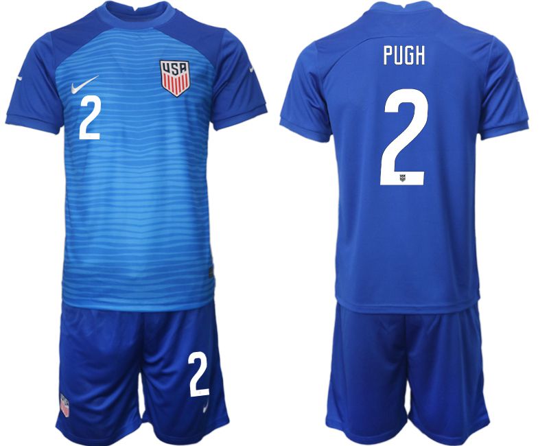 Men 2022 World Cup National Team United States away blue 2 Soccer Jersey